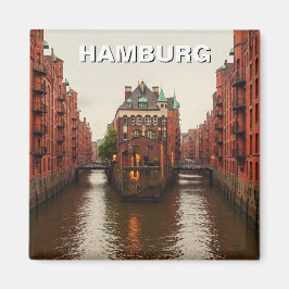 Hamburg Speicherstadt Tyskland Travel Magnet