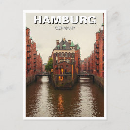 Hamburg Speicherstadt Tyskland Travel Vykort