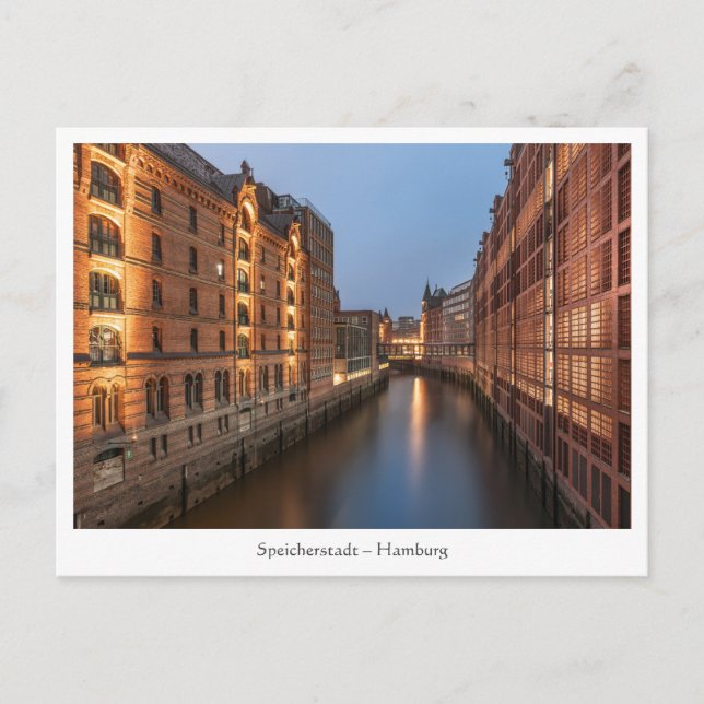 Hamburg Speicherstadt Vykort (Framsida)