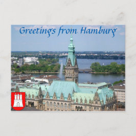 Hamburg Townhall Vykort