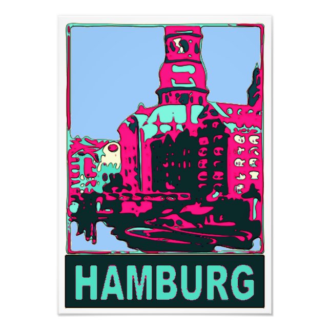 Hamburg Travel Poster (Framsidan)