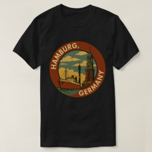 Hamburg tysk hamnstad t shirt