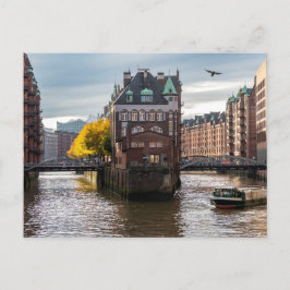 Hamburg, Tyskland Gamla Byggnad på kanalen Vykort