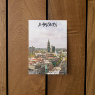 Hamburg Tyskland Hansestadt City View Vykort