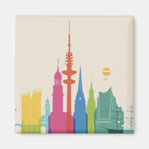 Hamburg tyskland horisont magnet