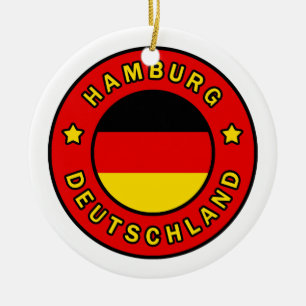 Hamburg Tyskland Julgransprydnad Keramik