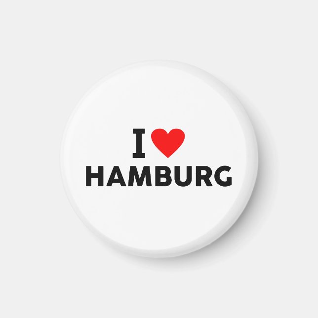 Hamburg Tyskland Magnet (Framsidan)