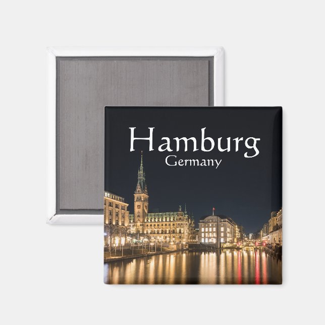 Hamburg Tyskland Magnet (Front/Back)