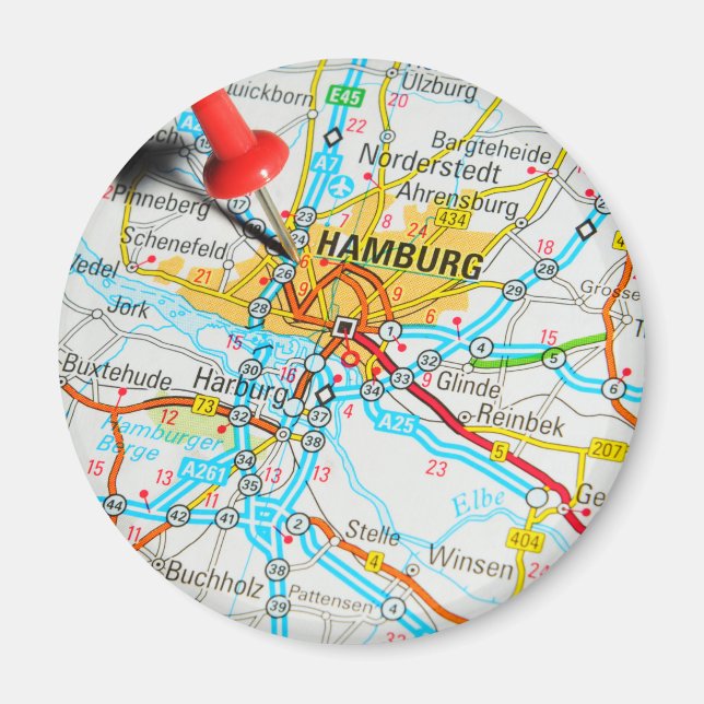 Hamburg, Tyskland Magnet (Framsidan)