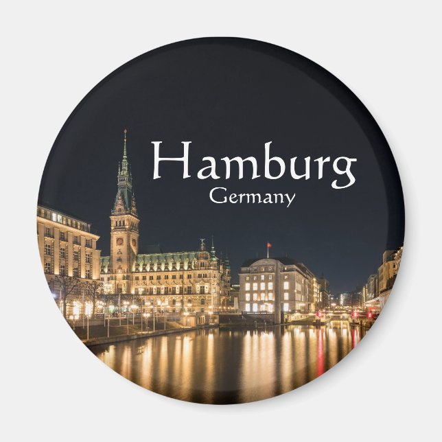 Hamburg Tyskland Magnet (Framsidan)