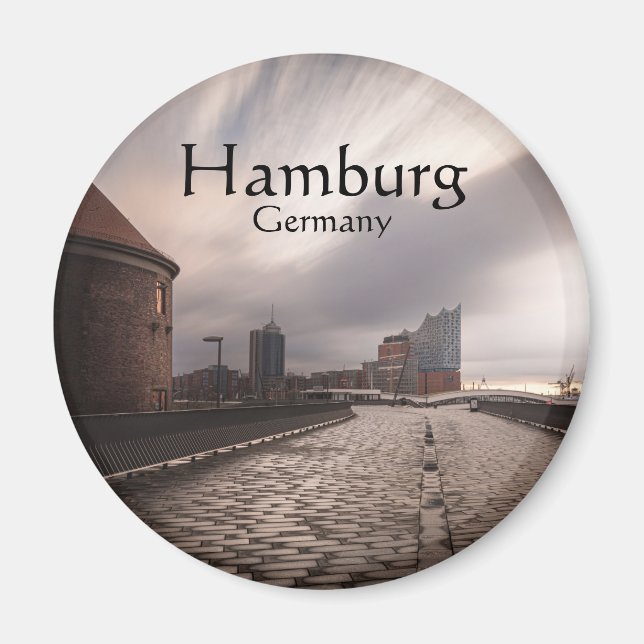 Hamburg Tyskland Magnet (Framsidan)