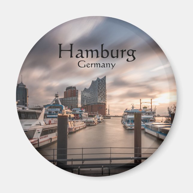 Hamburg Tyskland Magnet (Framsidan)