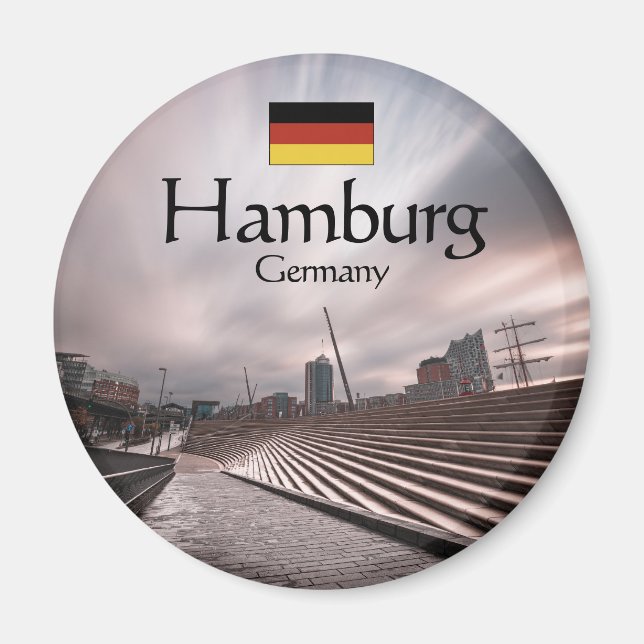 Hamburg Tyskland Magnet (Framsidan)