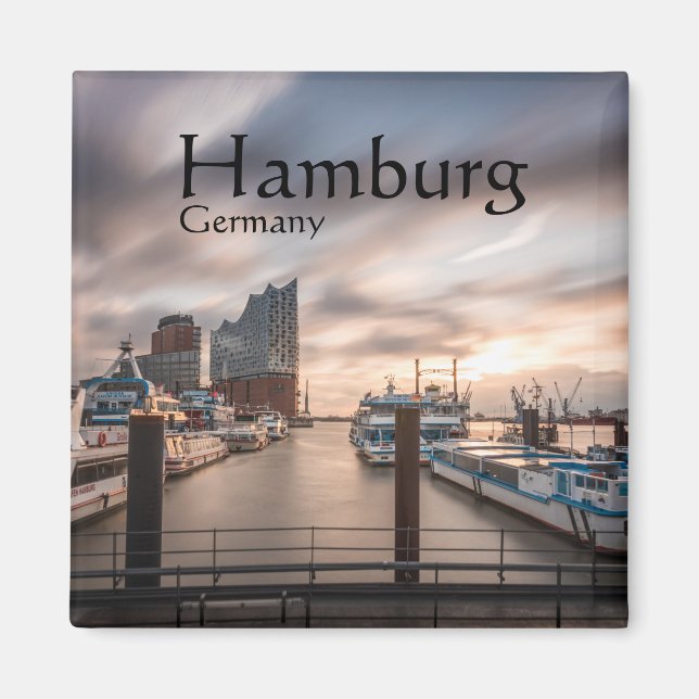 Hamburg Tyskland Magnet (Framsidan)