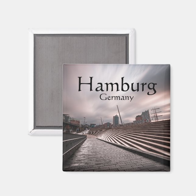 Hamburg Tyskland Magnet (Front/Back)