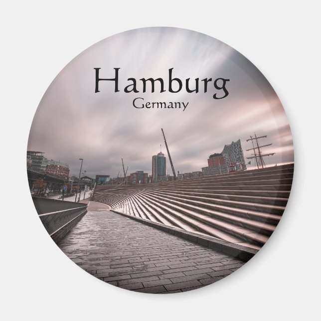 Hamburg Tyskland Magnet (Framsidan)