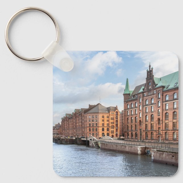 Hamburg Tyskland Nyckelring (Framsida)