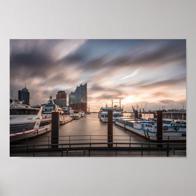 Hamburg Tyskland Poster (Framsidan)