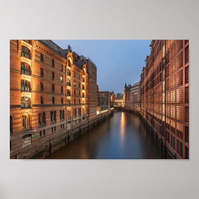 Hamburg Tyskland Poster (Framsidan)