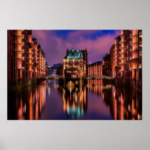 Hamburg Tyskland Poster