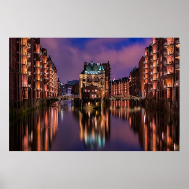Hamburg Tyskland Poster (Framsidan)