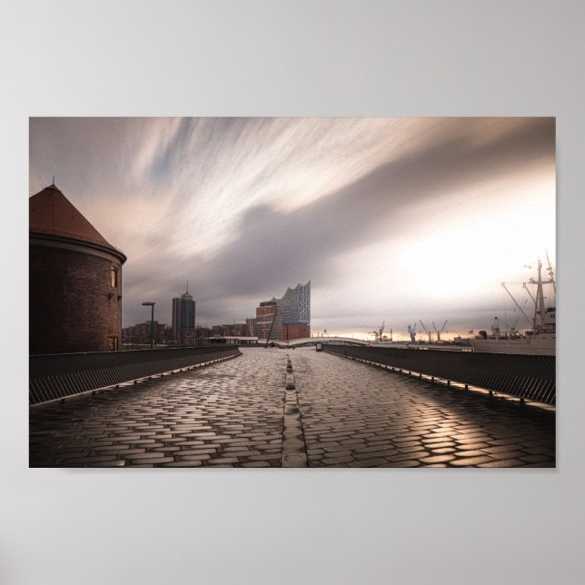 Hamburg Tyskland Poster (Framsidan)