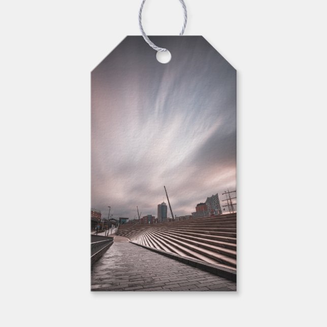 Hamburg Tyskland Presentetikett (Framsidan)