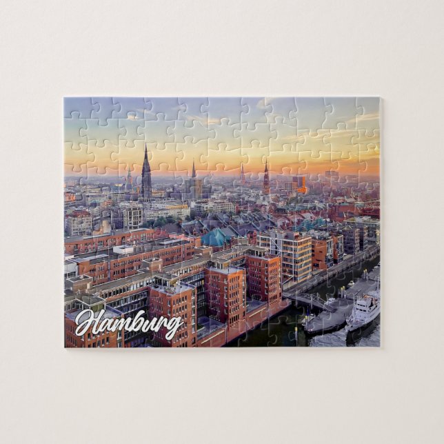 Hamburg, Tyskland Pussel (Horisontell)