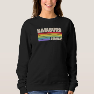 Hamburg Tyskland Rainbow Gay pride Merch Retro 70 T Shirt