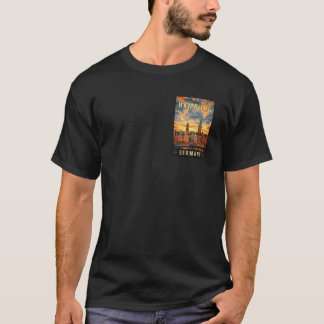 Hamburg Tyskland Resa Affisch T Shirt