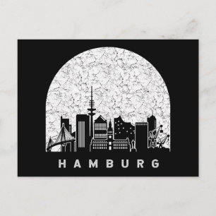 Hamburg Tyskland Skyline Vykort