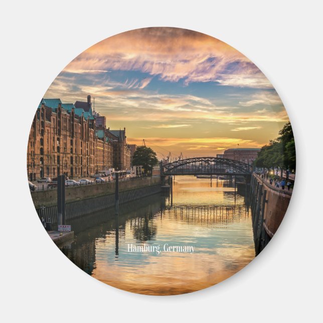 Hamburg, Tyskland, Speicherstadt Magnet (Framsidan)