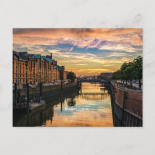 Hamburg, Tyskland, Speicherstadt Vykort