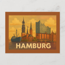 Hamburg Tyskland Stad Konst Vykort
