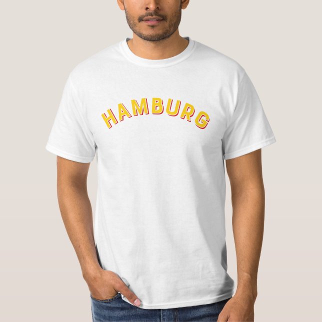 Hamburg, Tyskland Vintage Arch T Shirt (Framsida)