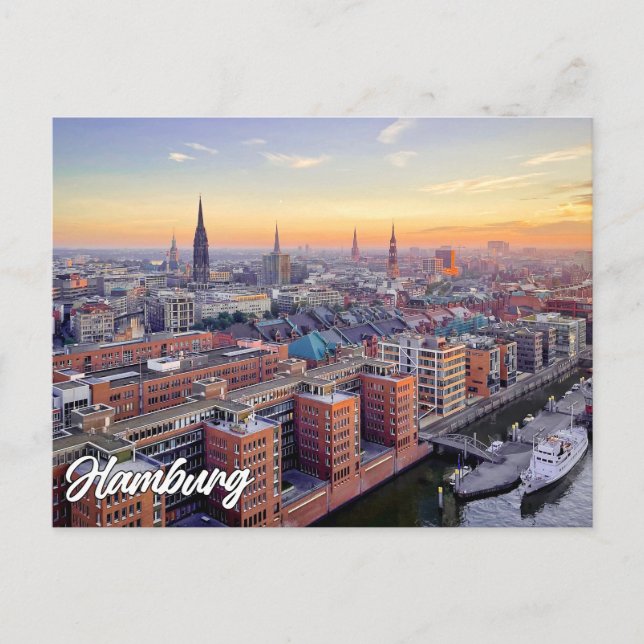 Hamburg, Tyskland Vykort (Framsida)