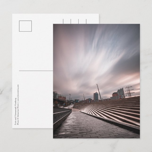 Hamburg Tyskland Vykort (Fram/baksida)