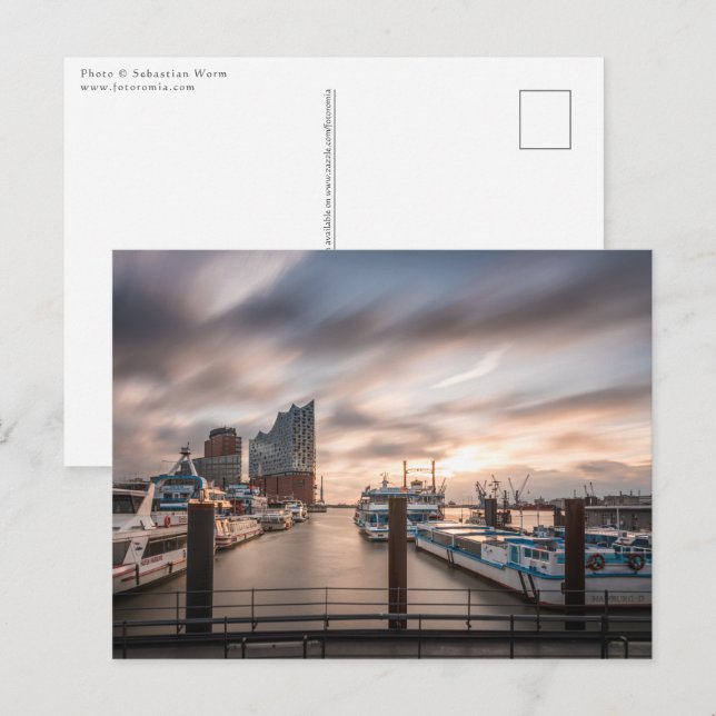 Hamburg Tyskland Vykort (Fram/baksida)