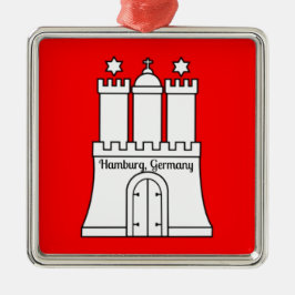 Hamburg, Tysklandare flagga Julgransprydnad Metall