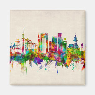 Hamburg Tysklandare Skyline Magnet