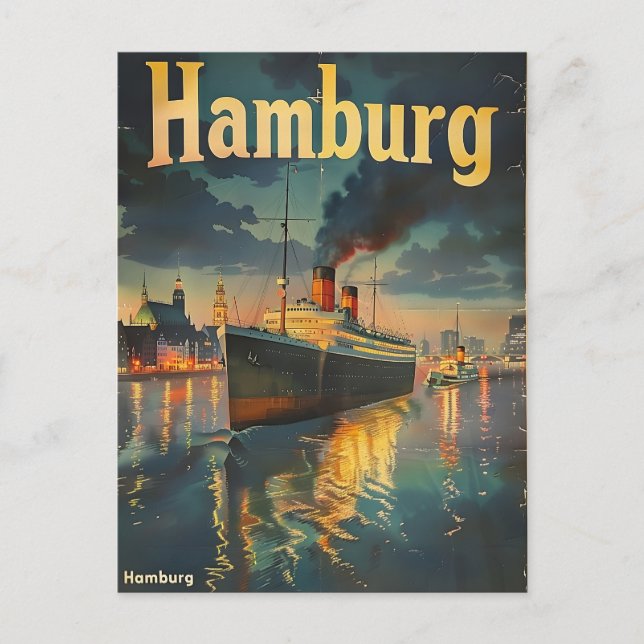 Hamburg Vintage Vykort (Framsida)