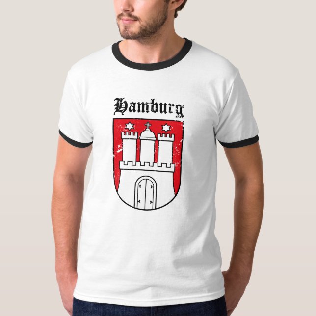 Hamburg Wappen T Shirt (Framsida)