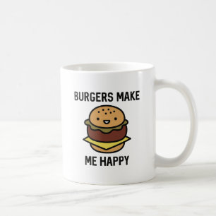 Hamburgare gör mig glad kaffemugg