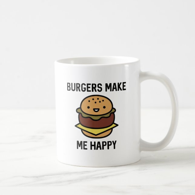 Hamburgare gör mig glad kaffemugg (Höger)
