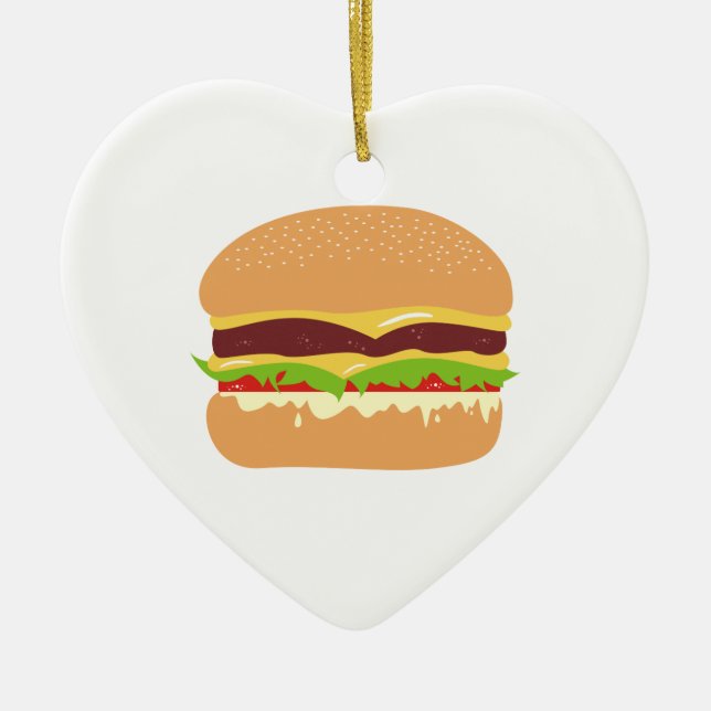 hamburgare julgransprydnad keramik (Framsidan)