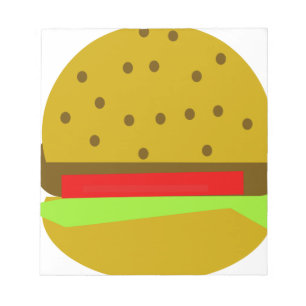 hamburgare matburgare med snabb matburk anteckningsblock
