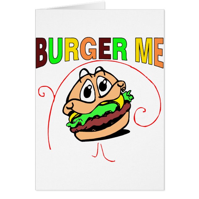 Hamburgare mig hälsningskort (Framsidan)