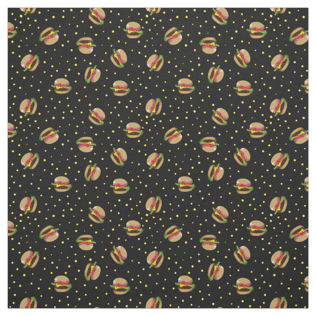 hamburgare mönster tyg (Provkarta)