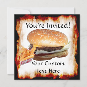 Hamburgare 'n steker inbjudan