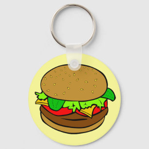 Hamburgare Nyckelring